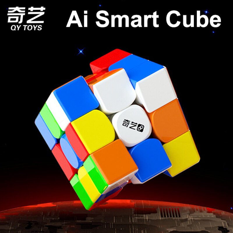 نسخة جديدة من QiYi Ai المكعب السحري المغناطيسي الذكي 3x3x3 لغز السرعة الاحترافية 3x3 3 3 × 3 لعبة الأطفال QY Speedcube Magico مكعبات