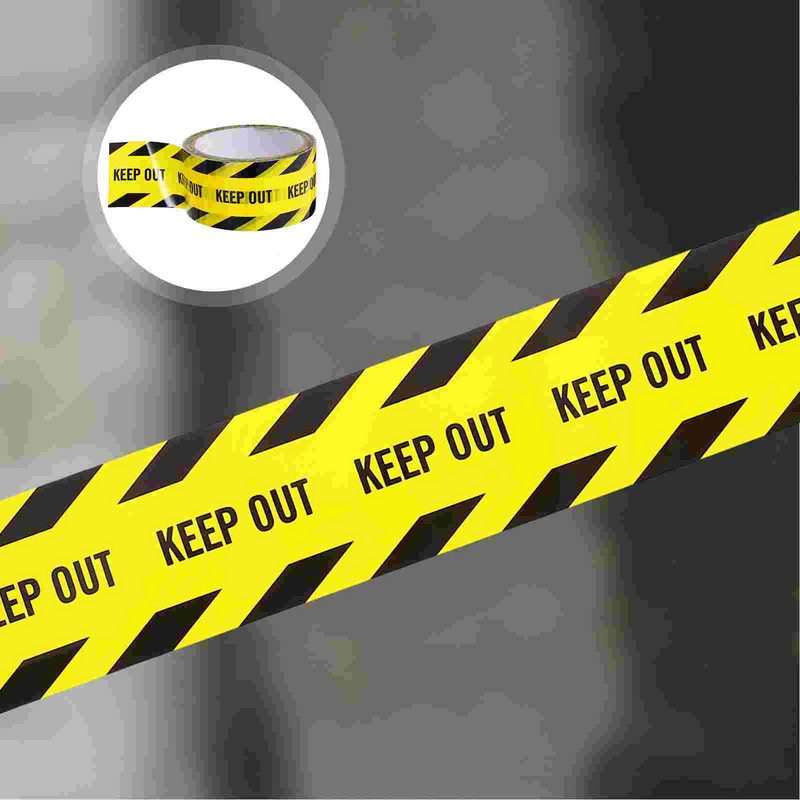 Ruban d'avertissement jaune coloré, autocollant de coulée d'iode de conduit, rayure de sécurité, rouleau auto-adhésif