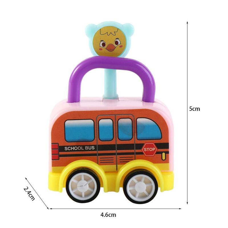 Willekeurige Kleur Diy Puzzel Auto Speelgoed Voertuigen Vergrendelen Bus Slot Hoofd Auto Vroege Educatieve Sleutel Matching Speelgoed Baby