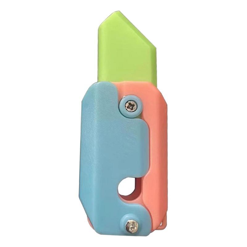 Nowy 3D rzodkiewka nóż grawitacyjny Mini brelok do kluczy dla dzieci dekompresje karty Push zabawka prezent niespodzianka