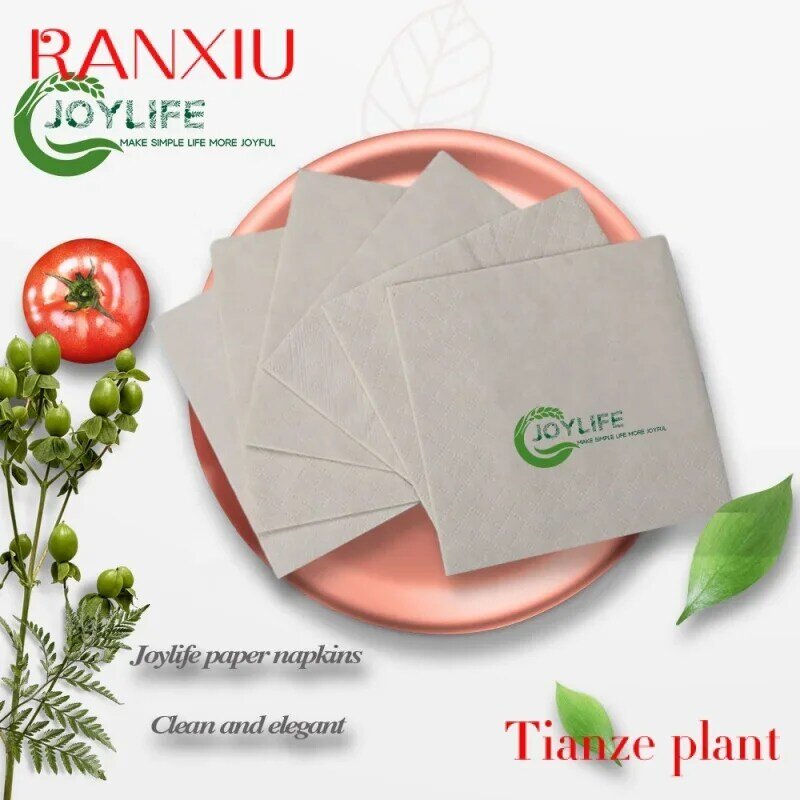 Custom pulp paper napkins personalized printing disposable  paper serviettes dinner napkins tissue