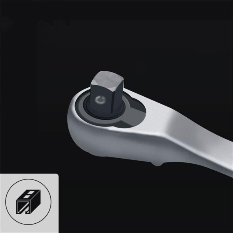 Mini douille à cliquet et tournevis, clé à double usage, acier au chrome vanadium 72 dents avant et arrière, outil de service réglable