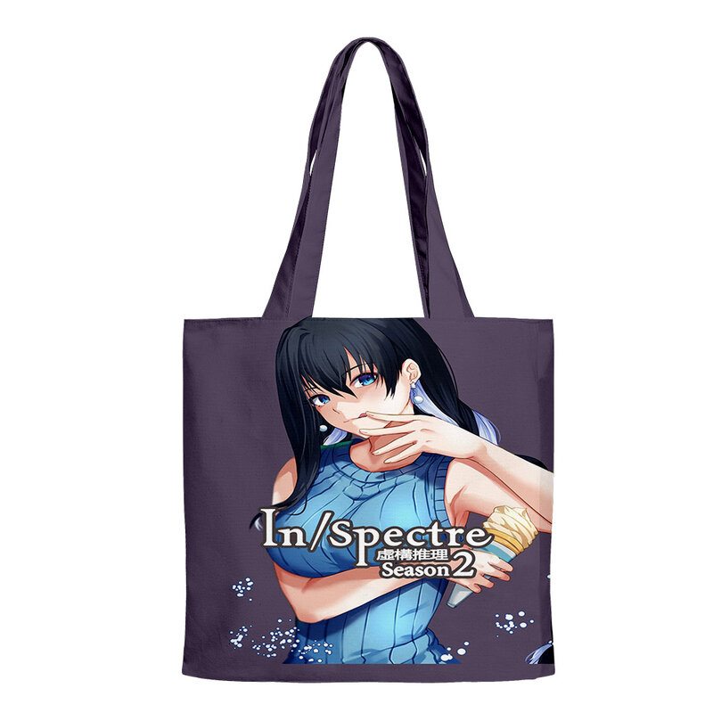 InSpectre Anime 2023 Novo Manga Saco Sacos De Compras Reutilizáveis Shoulder Shopper Bags Bolsa Casual