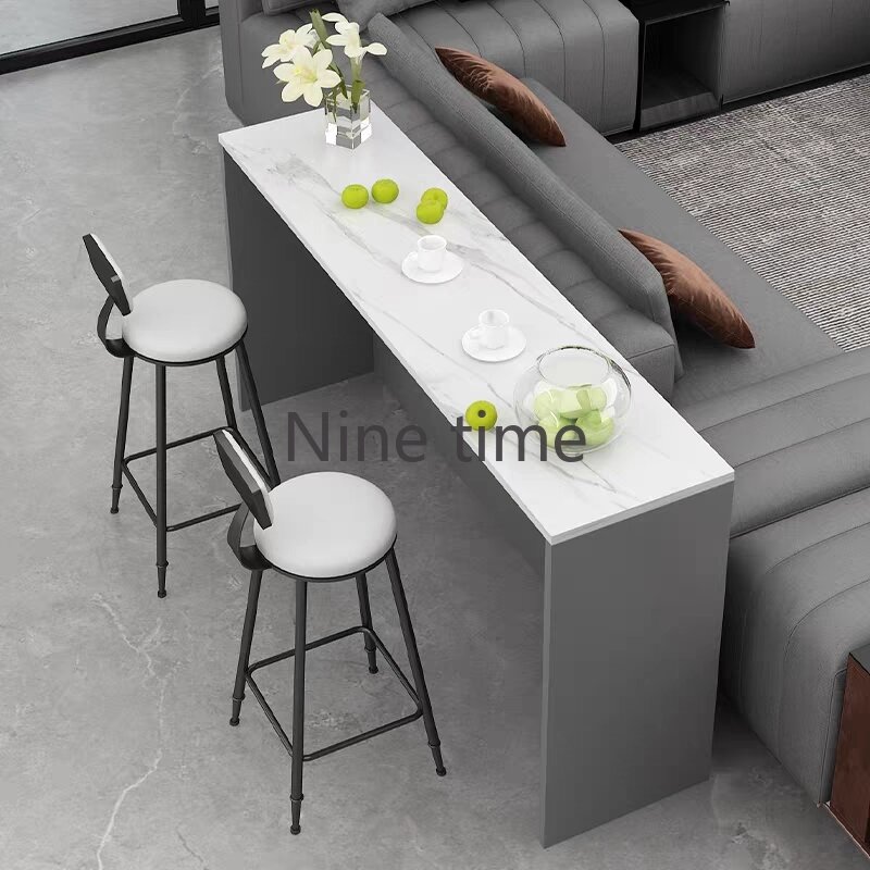 Modern Kitchen Bar Table Reception Design Art Wall Bar Counter Table Nightclub Luxury Tavolo Pranzo Tavoli Da Pranzo Furniture