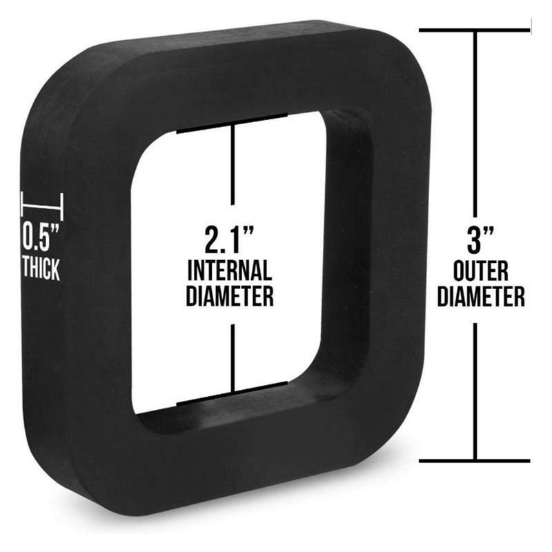Noise Reduction Pads 5-Piece 2-Inch Thickened Rubber Hitch Receiver Pads Noise Reduction Pad To Eliminate Noise & Provide