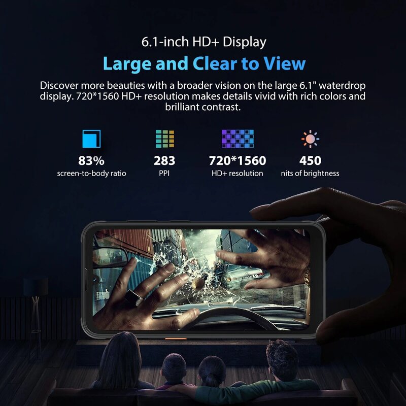 [Seri Dunia] Blackview BV5200 4G kasar, 4GB 32GB 5180mAh tahan air Android 12, kamera lembut