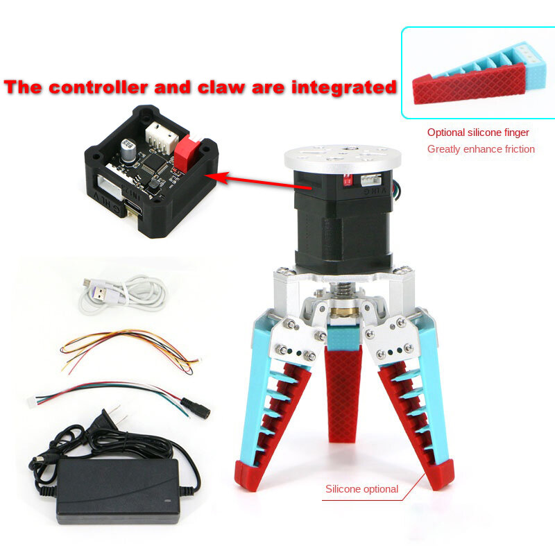 2kg Load Industrial Flexible Robot Claw with Silicone Mechanical Finger Fruit Sorting Gripper, Adaptive Pneumatic Electric Grab
