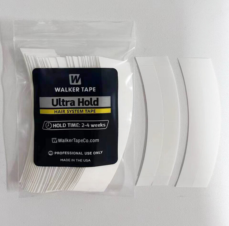 Pita ekstensi rambut, 36 buah Walker Tape Ultra Hold perekat dua sisi sistem rambut untuk Wig rambut palsu