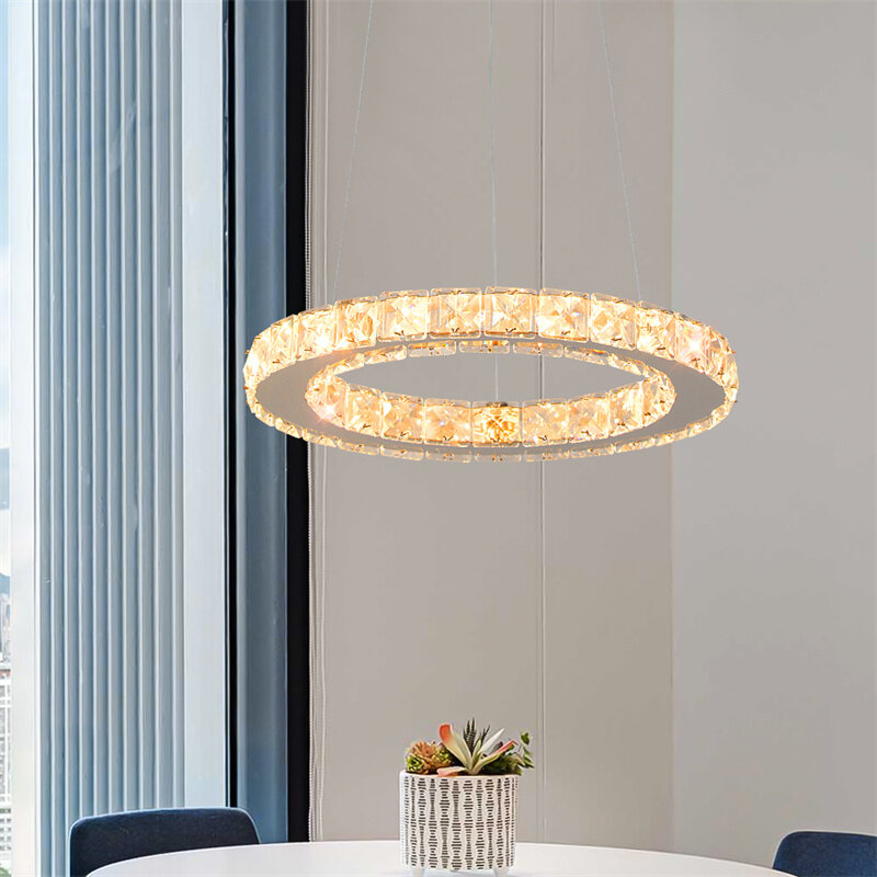 Moderne K9 Kristallen Kroonluchters Hanglampen Woonkamer Keuken Decoratie Led Elegante Plafondlampen Opknoping Armatuur Armaturen