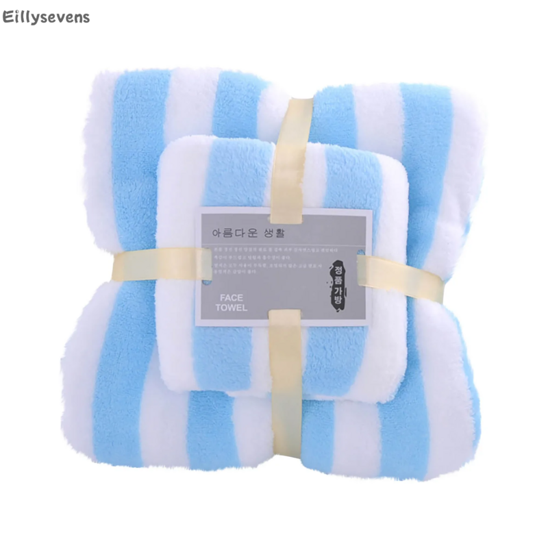 Conjunto de toalhas de banho de microfibra macia 1 toalha de mão veludo coral 1 conjunto Toalha altamente absorvente para banho fitness