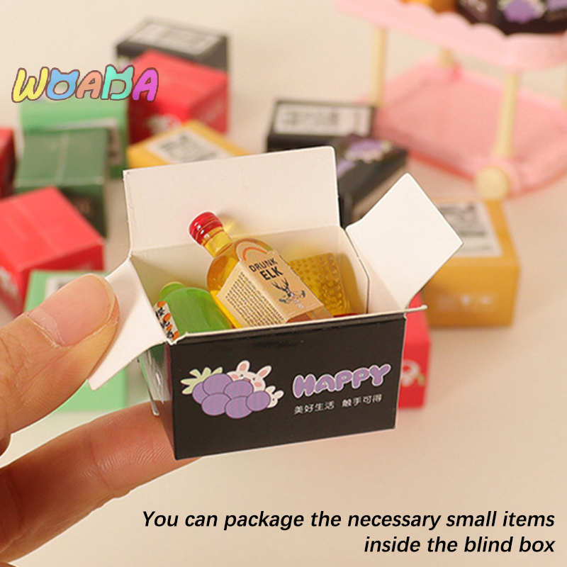 Miniatura Mini Carton Express Box, Doll House Decor Toy, 5pcs por conjunto