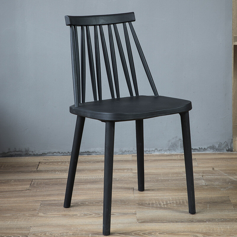 Chaise nordique moderne et minimaliste, tabouret à dossier en plastique, table de loisirs et chaise de salle à manger, chaise de café, thé au lait