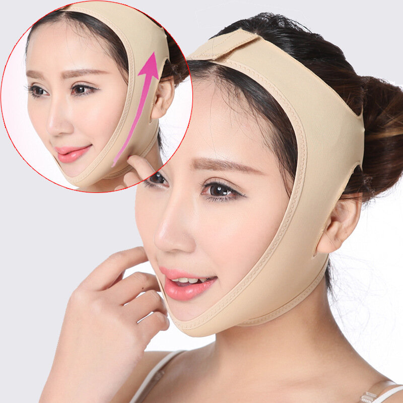 Elastic Face Slimming Bandage V Line Face Shaper Women Chin Cheek Lift Up Belt Facial Massager Strap Face Beauty Skin Care Tools