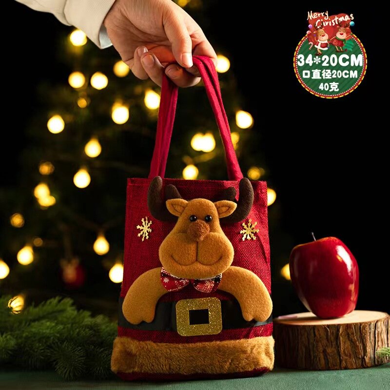 กระเป๋า Apple กระเป๋าโท้ทใหม่คริสต์มาสอีฟกระเป๋าของขวัญขนมสร้างสรรค์
