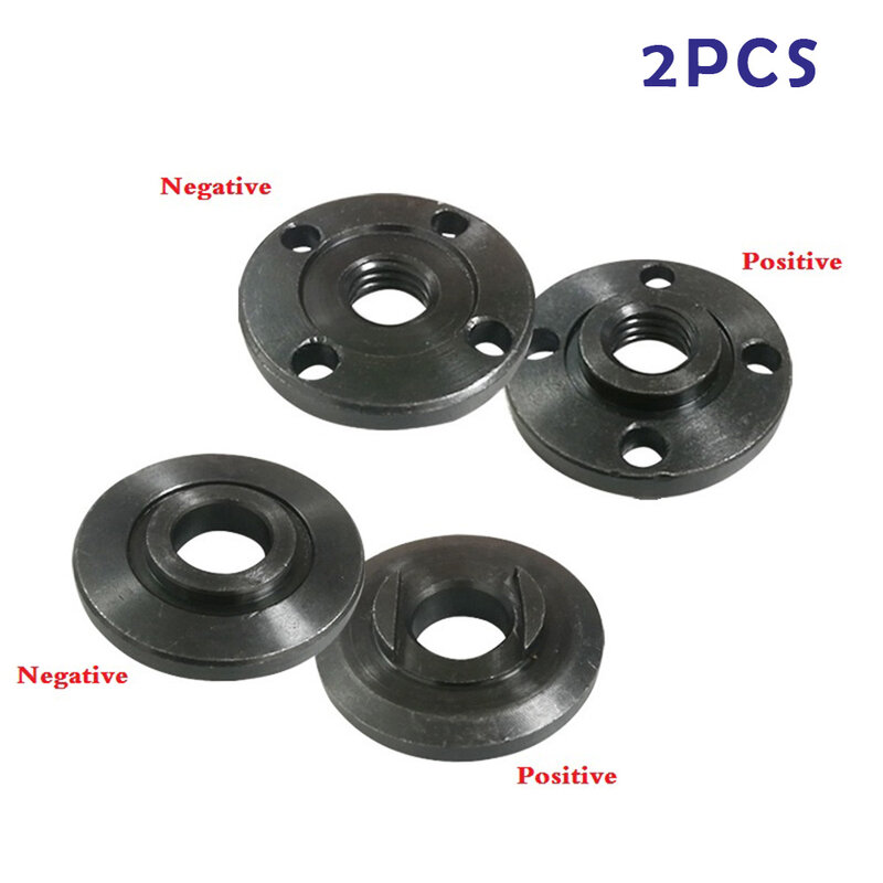 2pc M14Thread Replacement Angle Grinder Inner Outer Flange Nut Set 40mm DiameterPin-drive Holes At 30 Tools Hardware Accessories