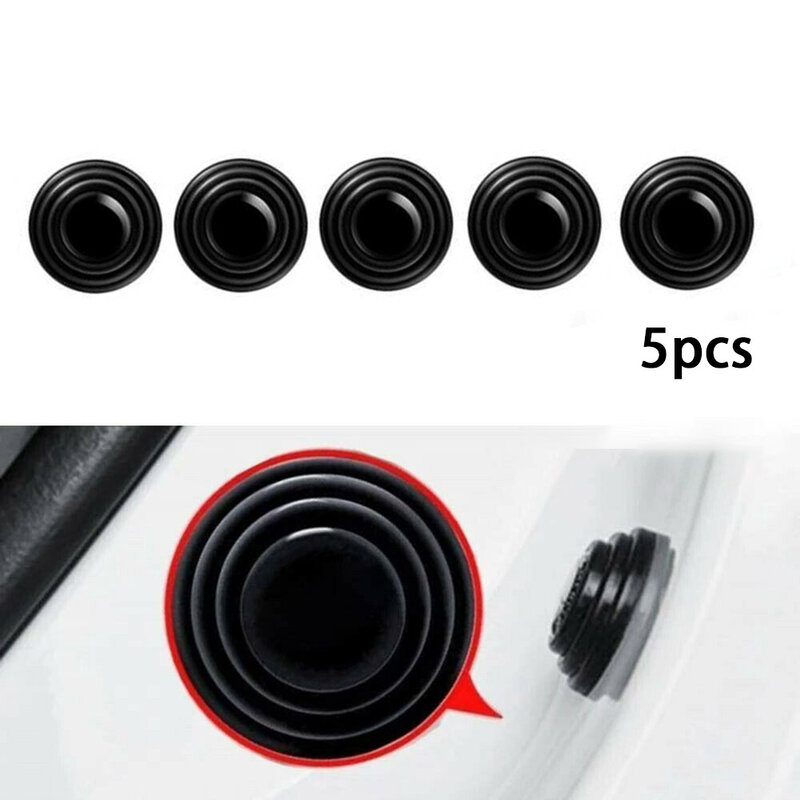 5X Car Trunk Sound Insulation Pads Car Door Shock Absorbing Gasket Shockproof Thickening Anti-collision Cushion Stickers