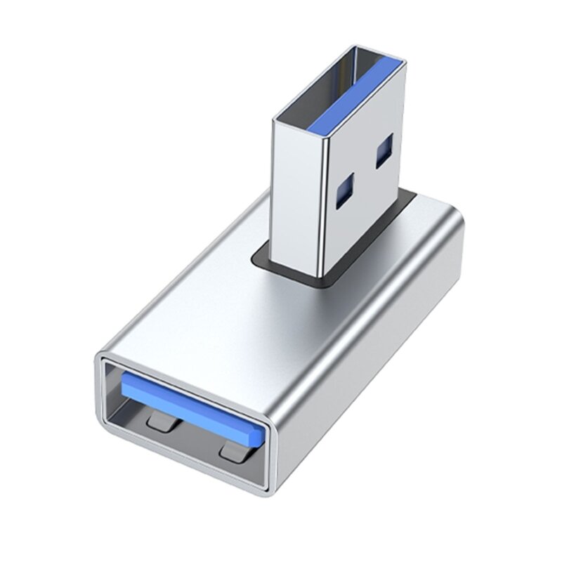 Переходник-удлинитель с углом поворота 90 градусов влево вправо вверх вниз USB 3,0 A штекер-гнездо