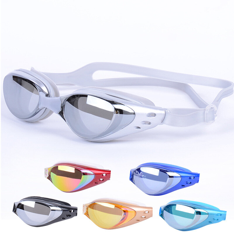 Hoge Kwaliteit Zwembril Galvaniseren Bril Anti-Fog Waterdicht Anti-Uv Duikbril Jonge Volwassen Groothandel