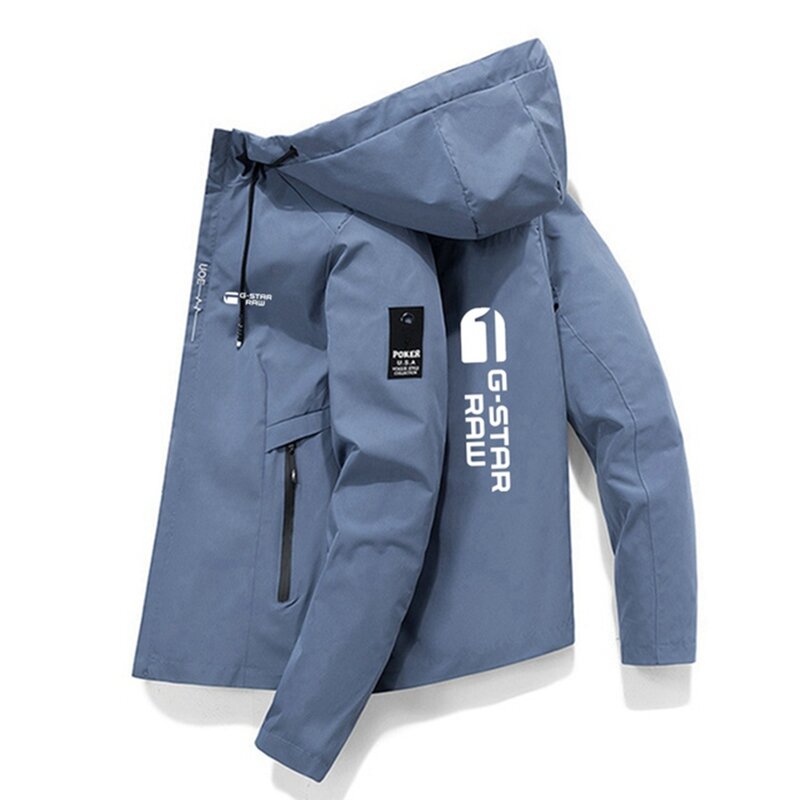 2024nuova giacca da uomo autunno/inverno di alta qualità stampata giacca sportiva all'aperto con cappuccio antivento moda Casual marca sport Jack