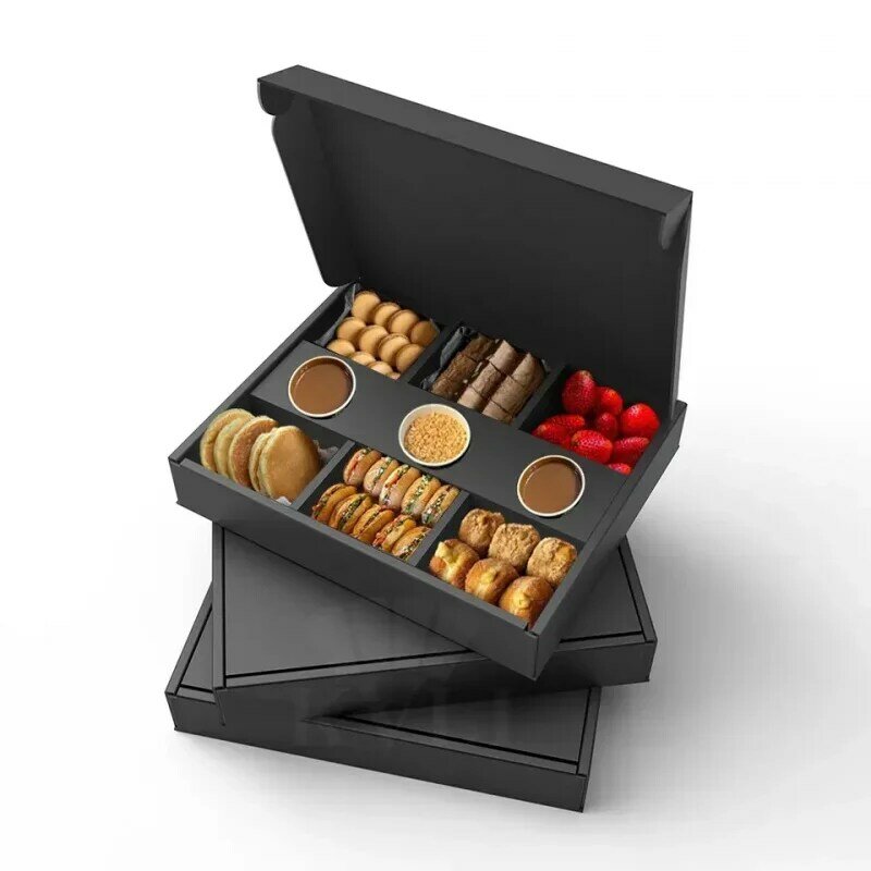 Prodotto personalizzato scatola da Picnic per tè da pranzo scatola regalo per gite primaverili scatola di carta Kraft per torta da Dessert con Sandwich per crostate
