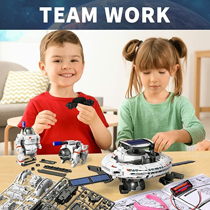 6 In 1 Mainan Robot Surya Percobaan Sains Swakarya Alat Belajar Bertenaga Bangunan Kit Gadget Teknologi Robot Pendidikan untuk Anak