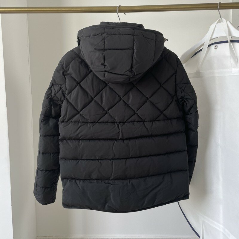Jaket bertudung untuk pria, mantel bertudung Y2K kasual argyle luar ruangan, jaket gerakan pakaian modis hangat musim gugur dan musim dingin
