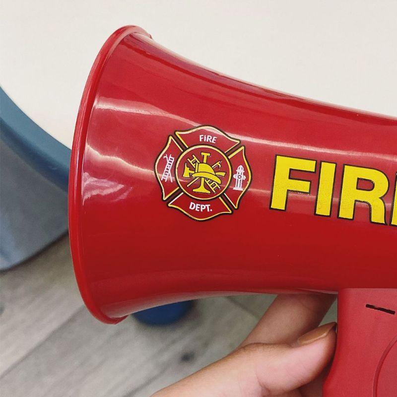 Игрушка-мегафон пожарный, детская игрушка с изменением голоса, звуковым преобразователем, интерактивная игра для мальчиков против пожара, реквизит для ролевых игр