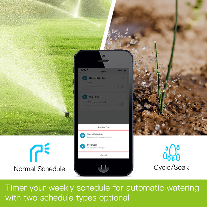 MOES Smart Tuya Bluetooth Wasser Timer Regen Verzögerung Programmierbare Bewässerung Timer mit Automatische und Manuelle Bewässerung Hub Erforderlich