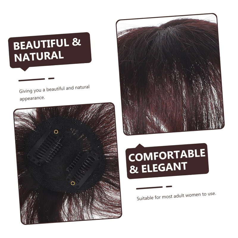 Asian Synthetic Closure Clip-On Hair Topper Wig Human Hair for Women Glueless Preplucked Pelucas De Cabello Humano Convenience