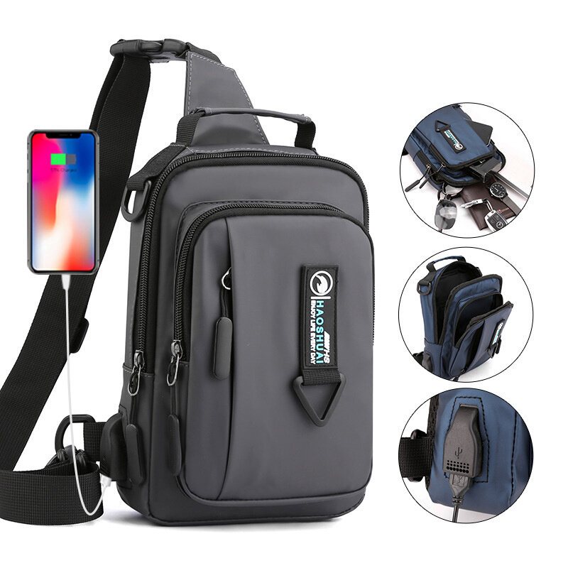 4 USES Nylon Backpack Rucksack Knapsack For Men Cross Body Bags Travel Male Fashion One Shoulder Messenger Chest Pack Bag New