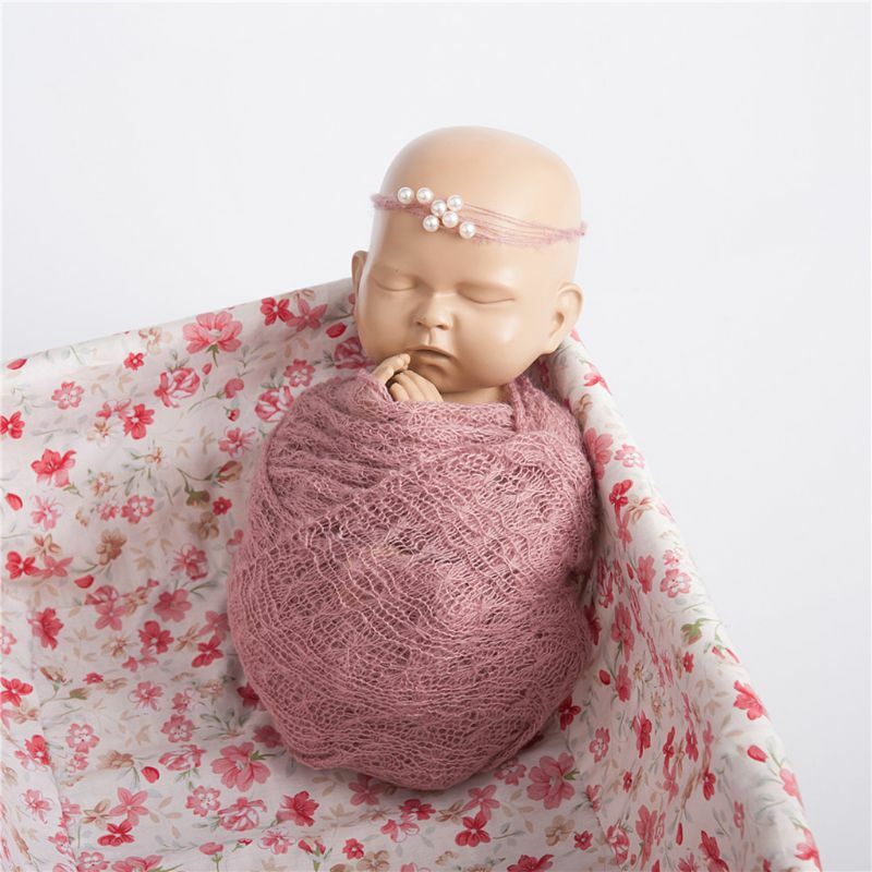 Rekwizyty do fotografii noworodkowej akcesoria do owijania niemowlę sesja zdjęciowa koc litego moheru dla dzieci miękki 40X150