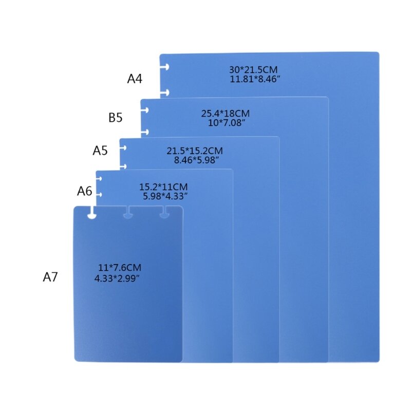 Divisores planificador índices coloridos B6 B5 con agujeros seta, divisores diario para carpetas, cubierta en