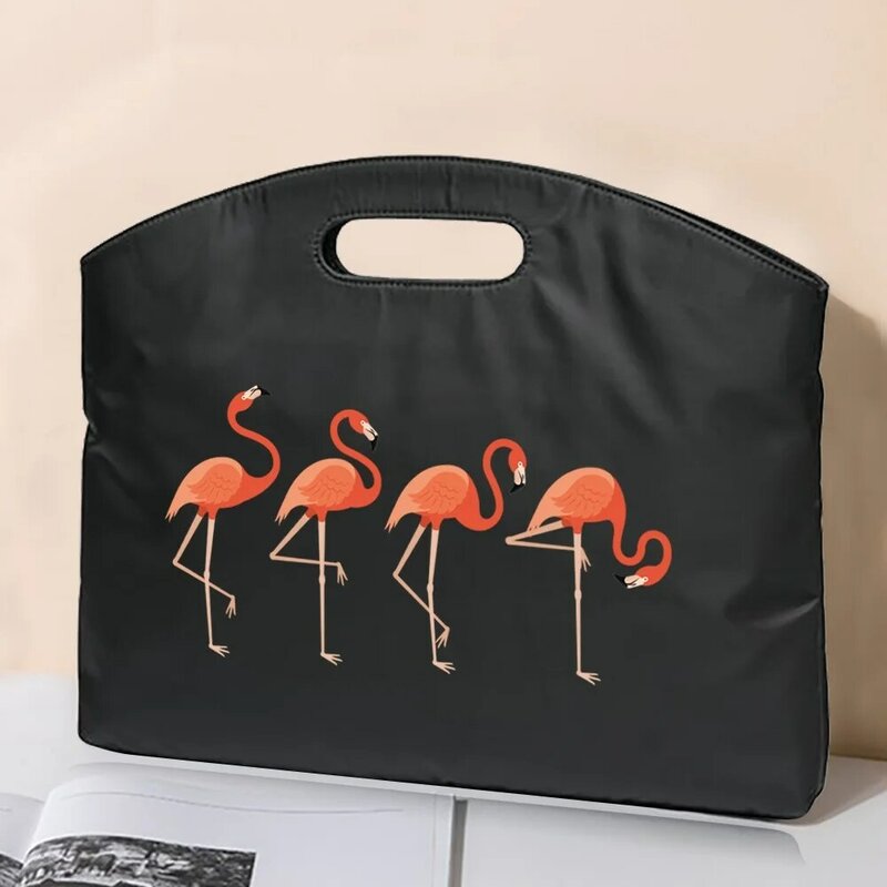 Saco do portátil do negócio da pasta tote para o escritório do documento portátil flamingo impresso proteção caso conferência tablet sacos