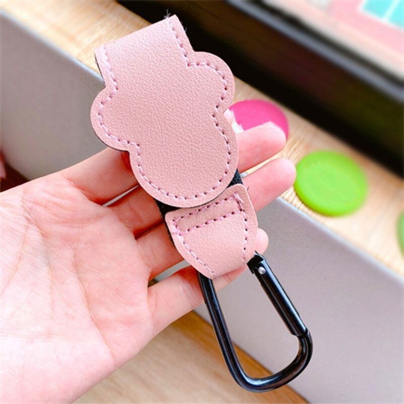 Universal Stroller Clips for Diaper Bags Grocery Shopping Bags Baby Stroller Straps Bearing- Up to 20kg PU Leather