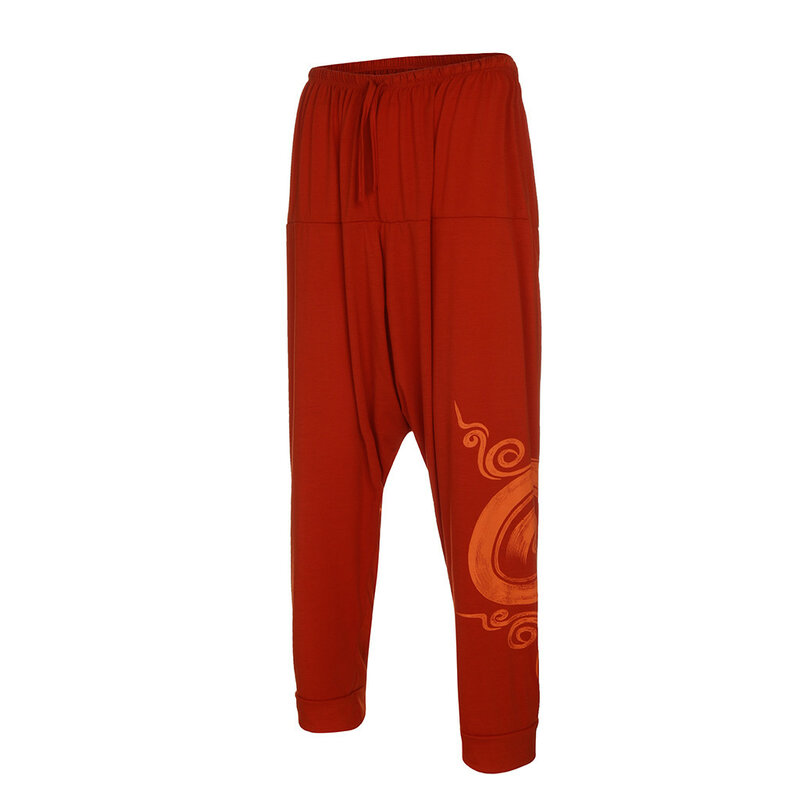 กางเกงกีฬาขายาวสำหรับผู้ชายกางเกงฮาเร็มกางเกงขายาวพิมพ์ลายทรงหลวมกางเกงกีฬาสัญชาติกางเกงไซส์ใหญ่