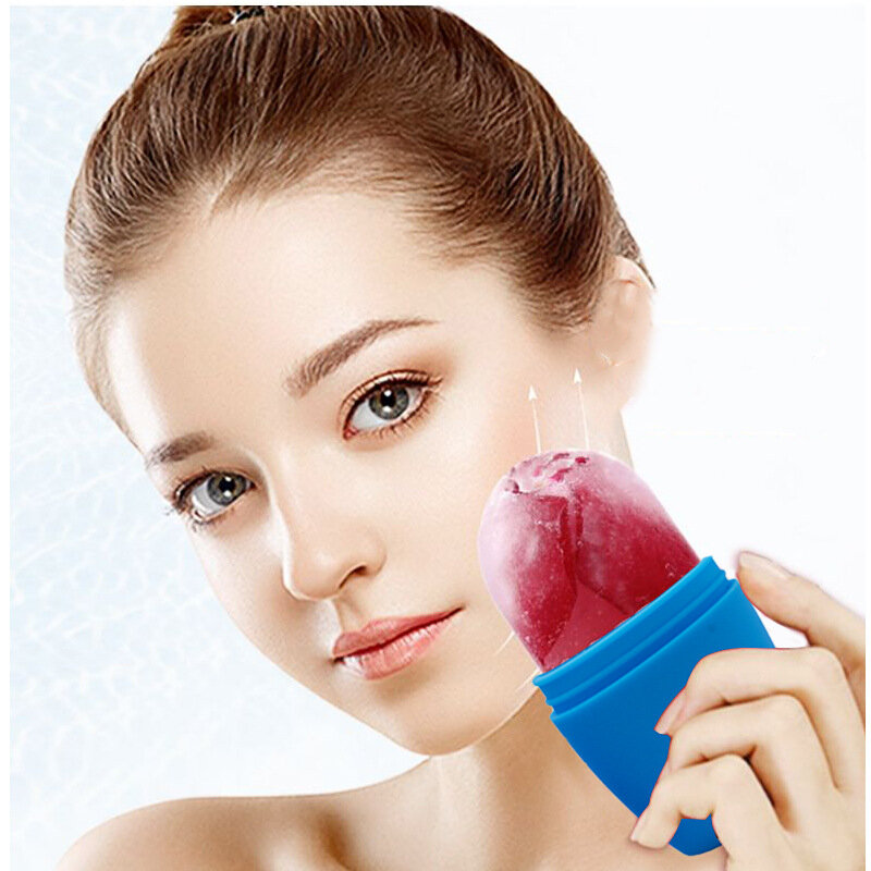 Massagem rosto molde de gelo reutilizável gelo refrigerando copos de massagem de gelo ferramenta rolo de massagem para o músculo fitness rolo facial reduzir a acne