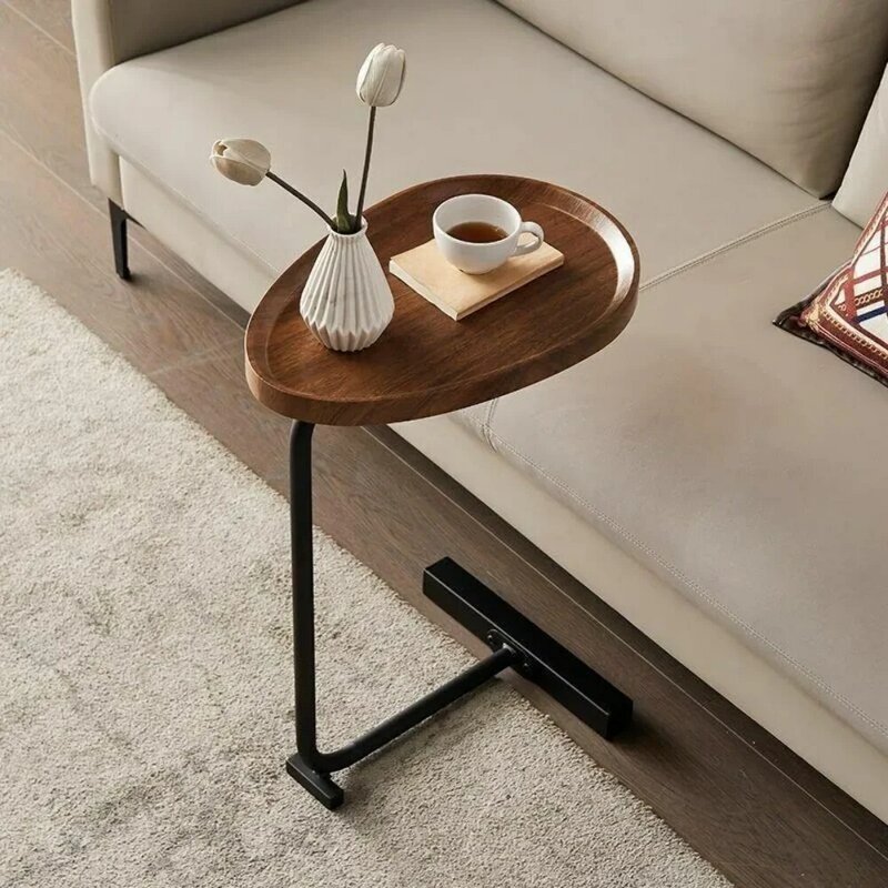 Coffee Table, Modern C-shaped Side Table Coffee Table