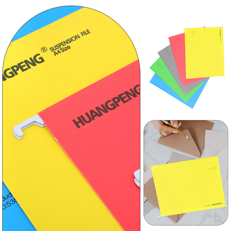 5 Pcs Colorful Folders For Thickened Cabinets Labor Clip Receipts Hanging Frame Proper Size Paper Colorful Folders For