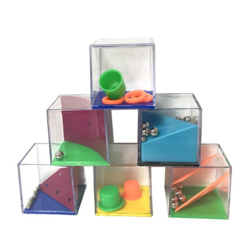 24 Buah Set Manik Keseimbangan Gravitasi Mainan Puzzle Dekompresi Kecerdasan Mainan Kubus Labirin Mini Mainan Pereda Kebosanan