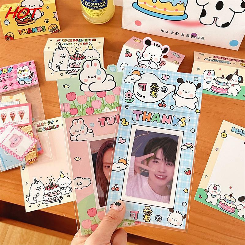 10PCS Dog Kawaii Card Memo Pad Packaging Card Set materiale carta spedizione gioielli regalo cottura biscotto imballaggio carta