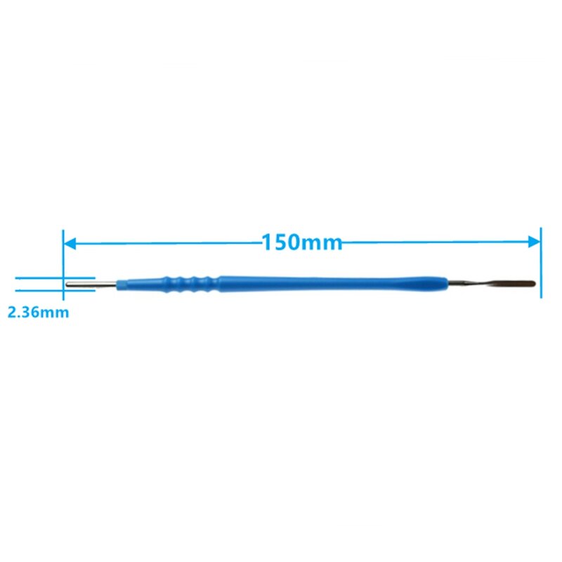LD-1501 5 Buah Aksesori Pensil Kauter Esu Sekali Pakai Elektroda Pisau Elektrosurgikal Ion 150Mm * 2.36Mm, Alat Bedah Pisau