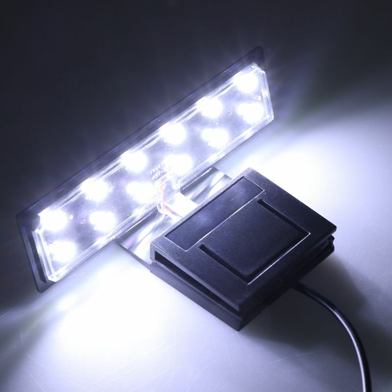 Y1UU Aquarium LED Clamp Light High Brightness White Lighting Lamp for Nano Fish for T