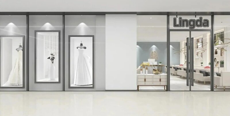 Vestido de casamento de luxo manga comprida, Decote em V, Decalque, Romântico, Elegante, Novo, Pompour, Nupcial, Igreja