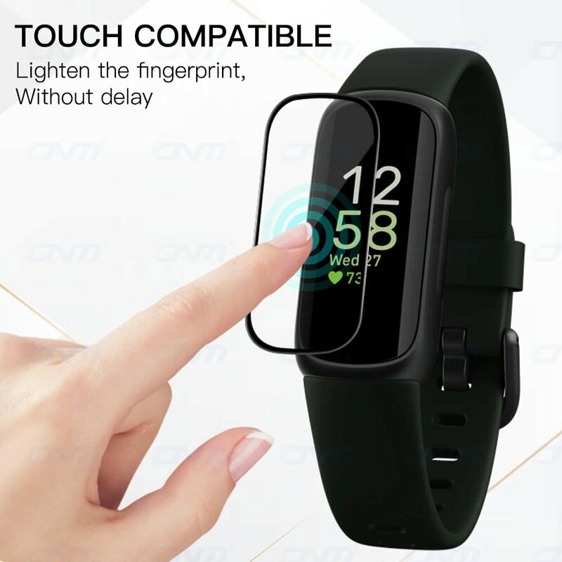 20D Screen Protector Voor Fitbit Inspire 3 2 Hr Volledige Dekking Beschermende Film Inspireren 3 2022 Smart Horloge Accessoires (niet Glas)