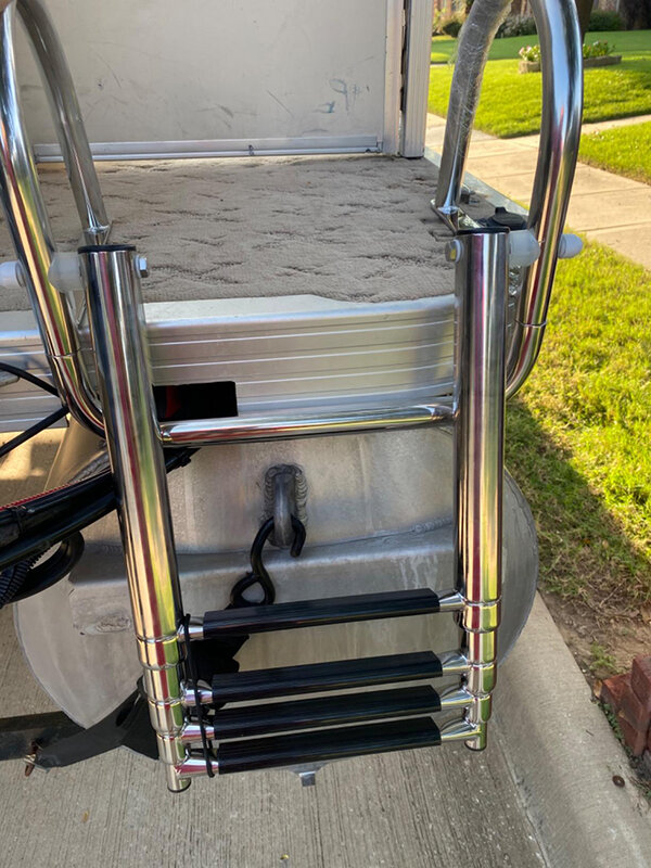 4-ступенчатая лодочная лестница из нержавеющей стали, телескопическая раздвижная складная лестница для плавания с поручнями