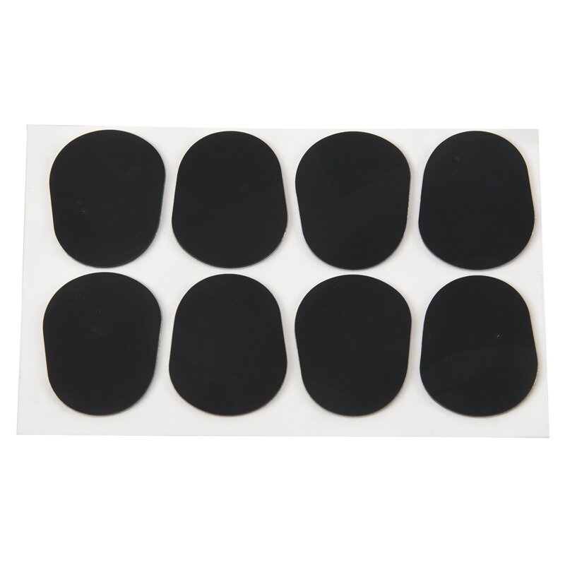 8Pcs Alto/Tenor แซ็กโซโฟนแซ็กโซโฟนปากกาลูกลื่น Patches Pads Cushions สีดำ --- 0.8มม.