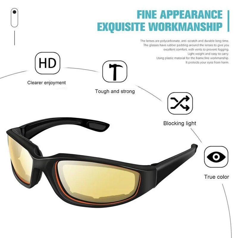 Kacamata pelindung sepeda motor baru, kacamata pelindung mata tahan angin dan debu, kacamata bersepeda, kacamata olahraga luar ruangan