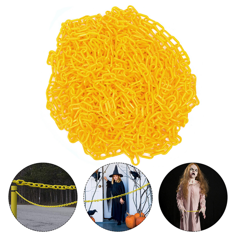 5/10 meter Caution Security Driveway Chain Barrier Yellow Crowd Control Driveway Chain Barrier Caution Security Driveway Chain