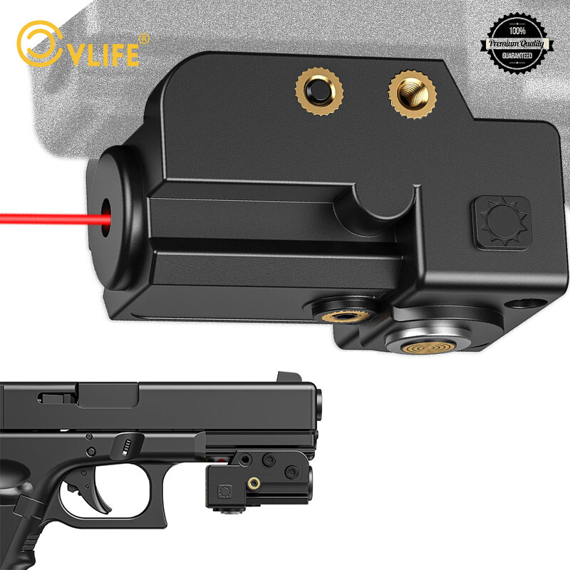 CVLIFE Dot Laser Sight สีแดงสำหรับปืนพกแม่เหล็ก USB ชาร์จ LOW PROFILE ปืนเลเซอร์ตีสองหน้าสวิตช์เปิดปิดยุทธวิธี