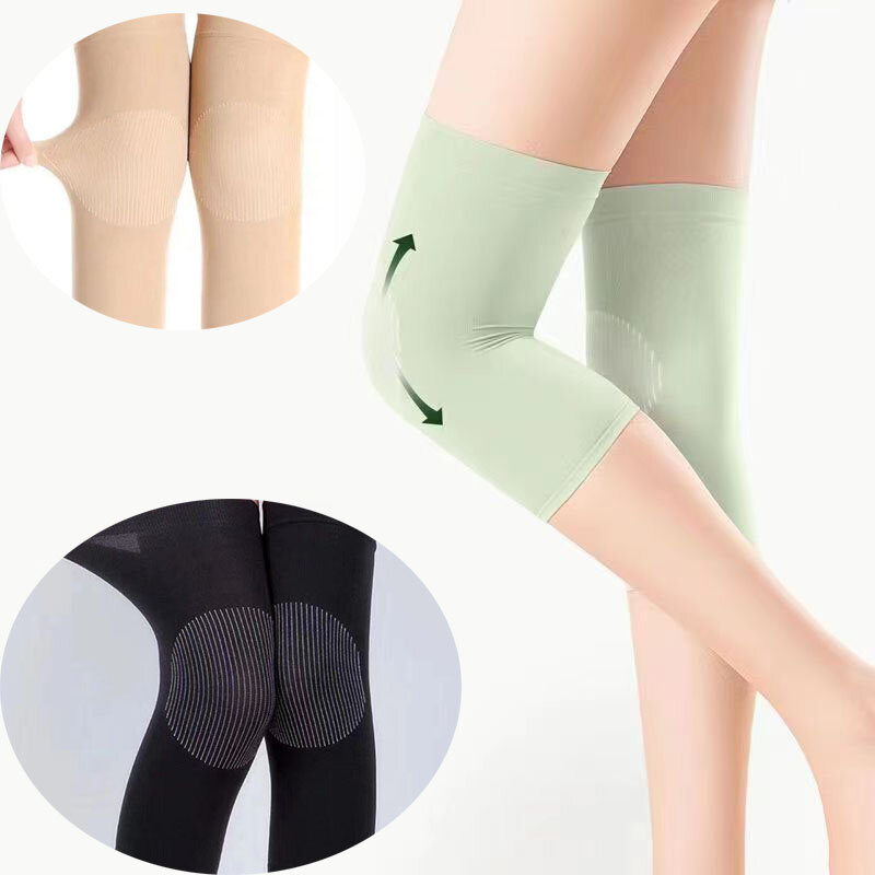 Sottile estate corsa Fitness artrite articolazione protettiva antiscivolo supporto per ginocchio ginocchiere leggere ginocchiere calde